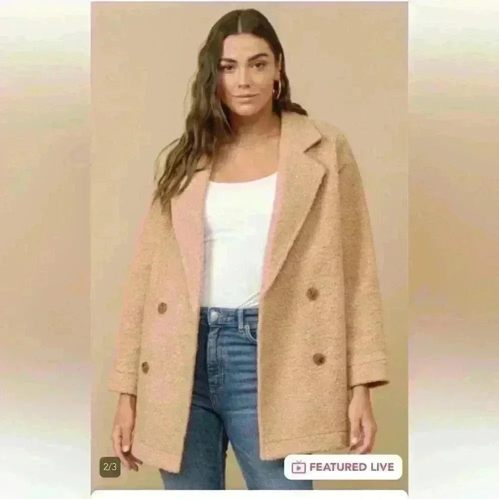 Cozy Casual - Size S - Khaki / Latte Peacoat - NWT